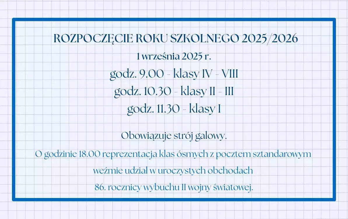 Zdjęcie do Rozpoczęcie roku szkolnego 2025/2026.