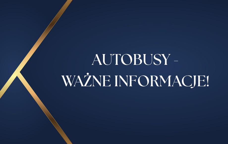 Komunikat o kursach autobusowych: odprowadzanie tylko uczniów klas I–III